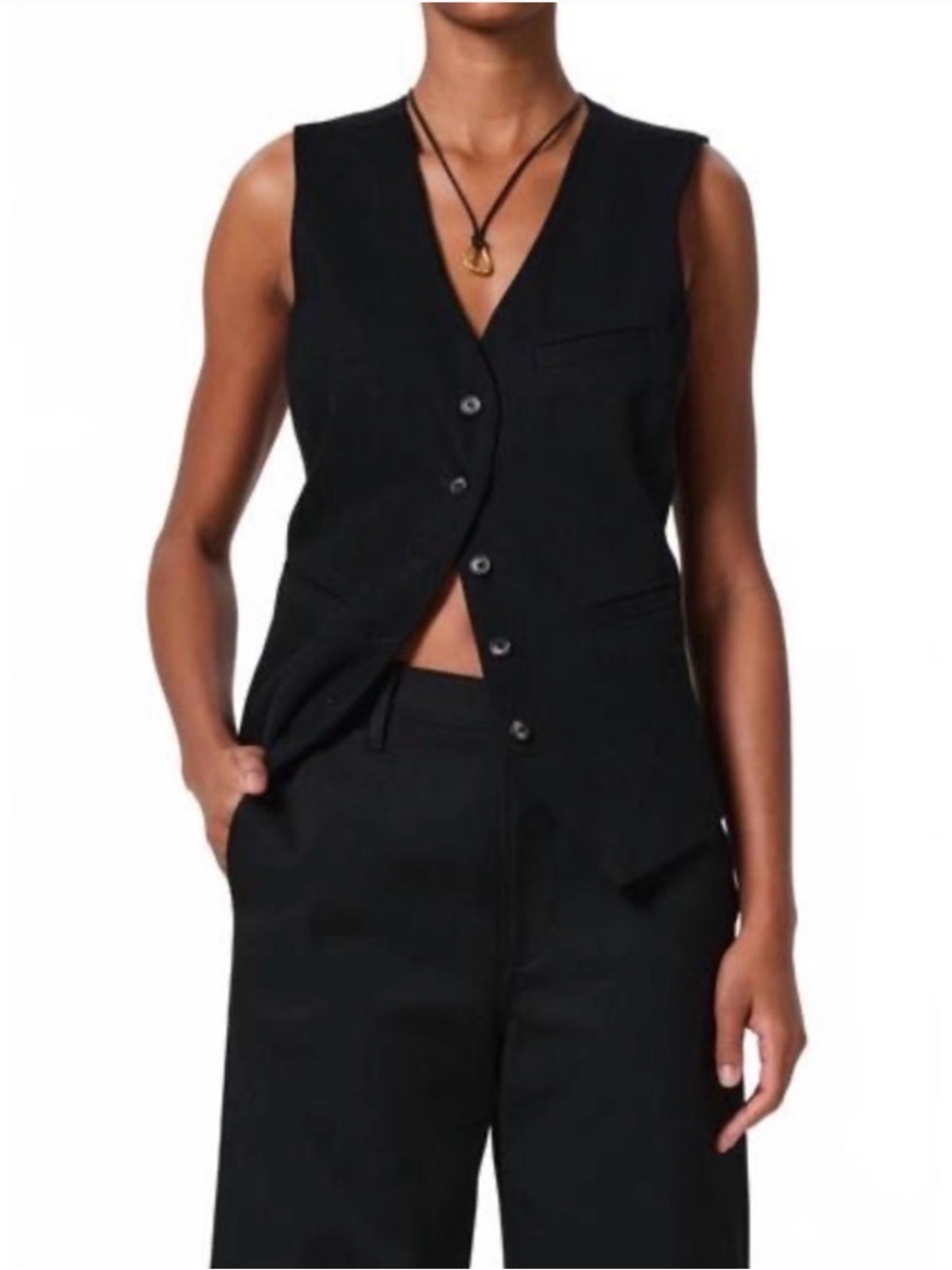 Citizens Of Humanity Black Tailored Button Vest